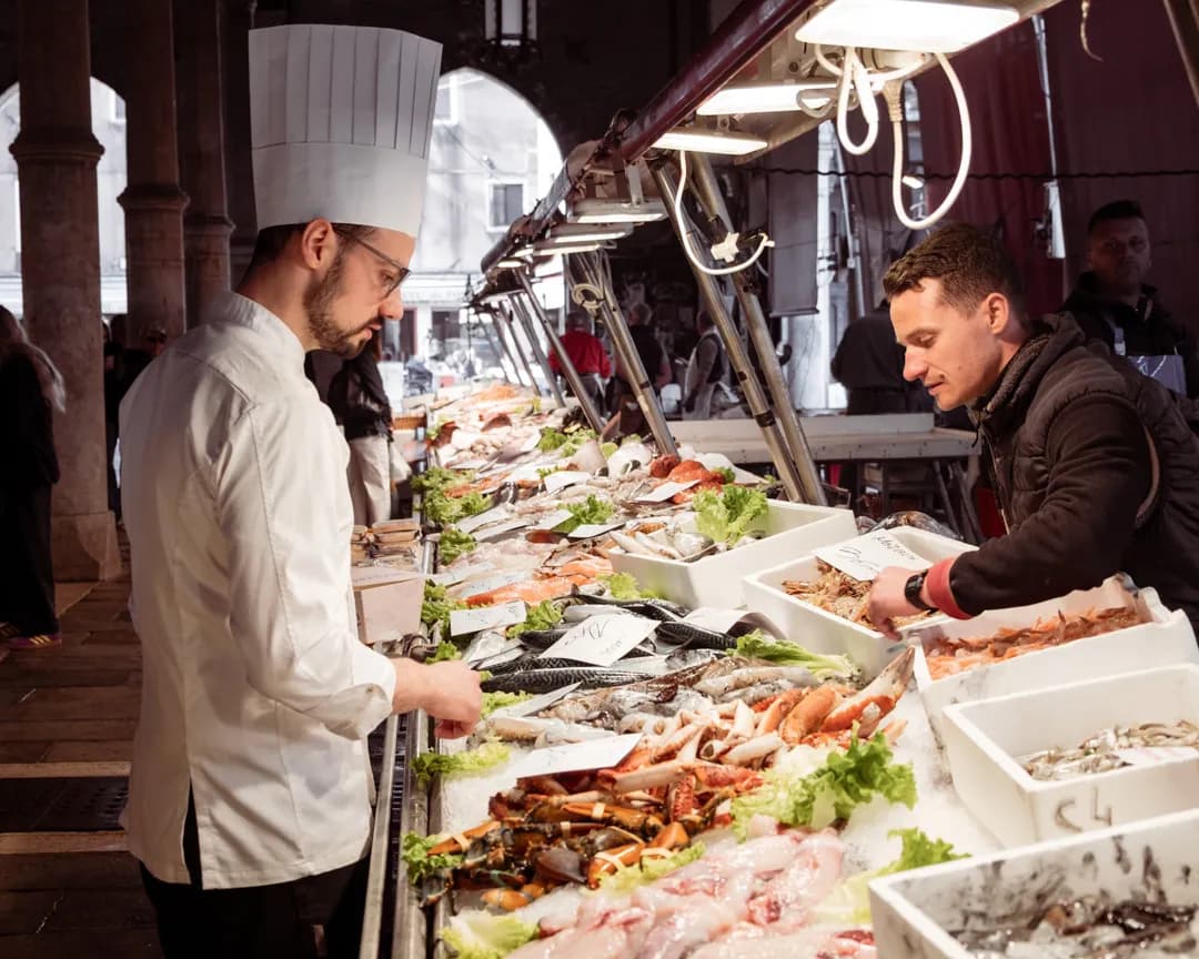 Nel cuore del mercato di Rialto
