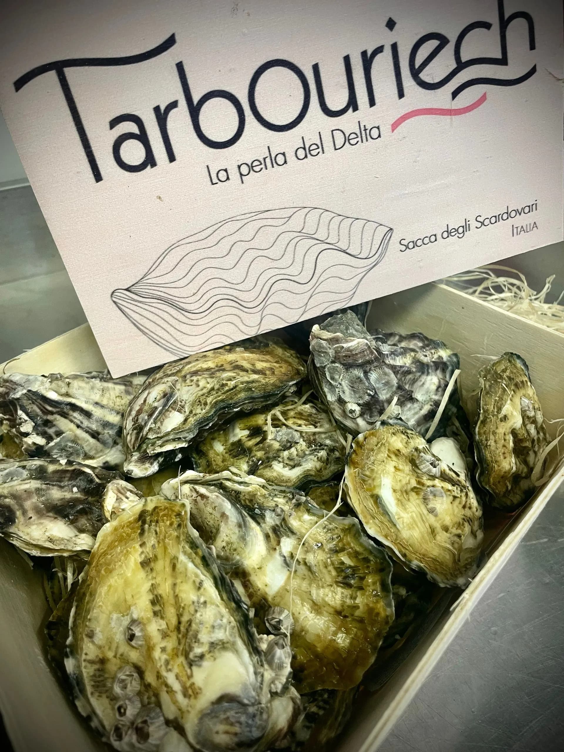 The exclusive Po Delta pink oysters.